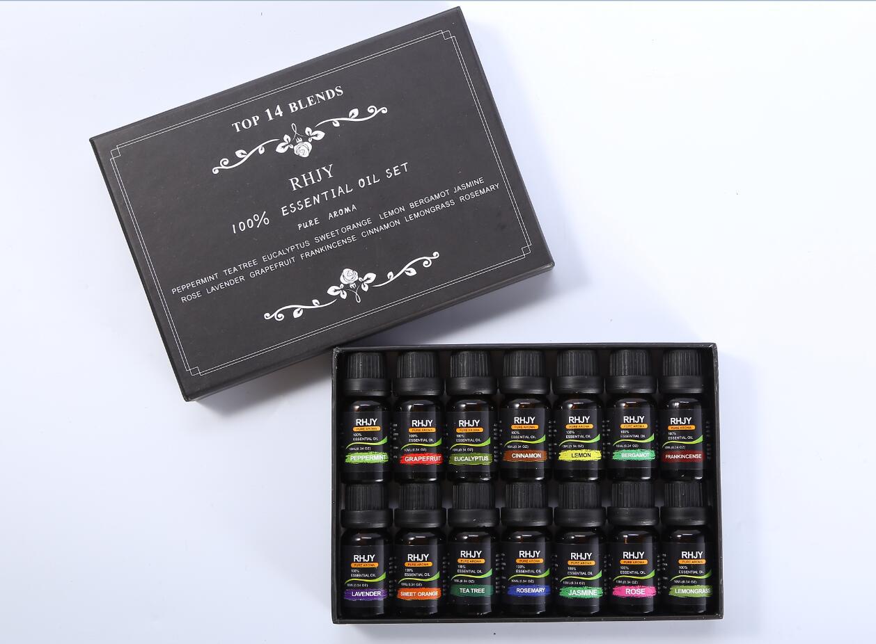 Aromatherapy Essential Oil Set – 14 reine Duftöle (je 10 ml)