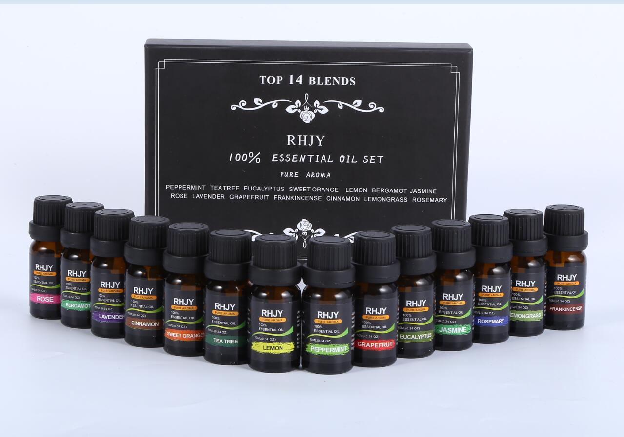 Aromatherapy Essential Oil Set – 14 reine Duftöle (je 10 ml)
