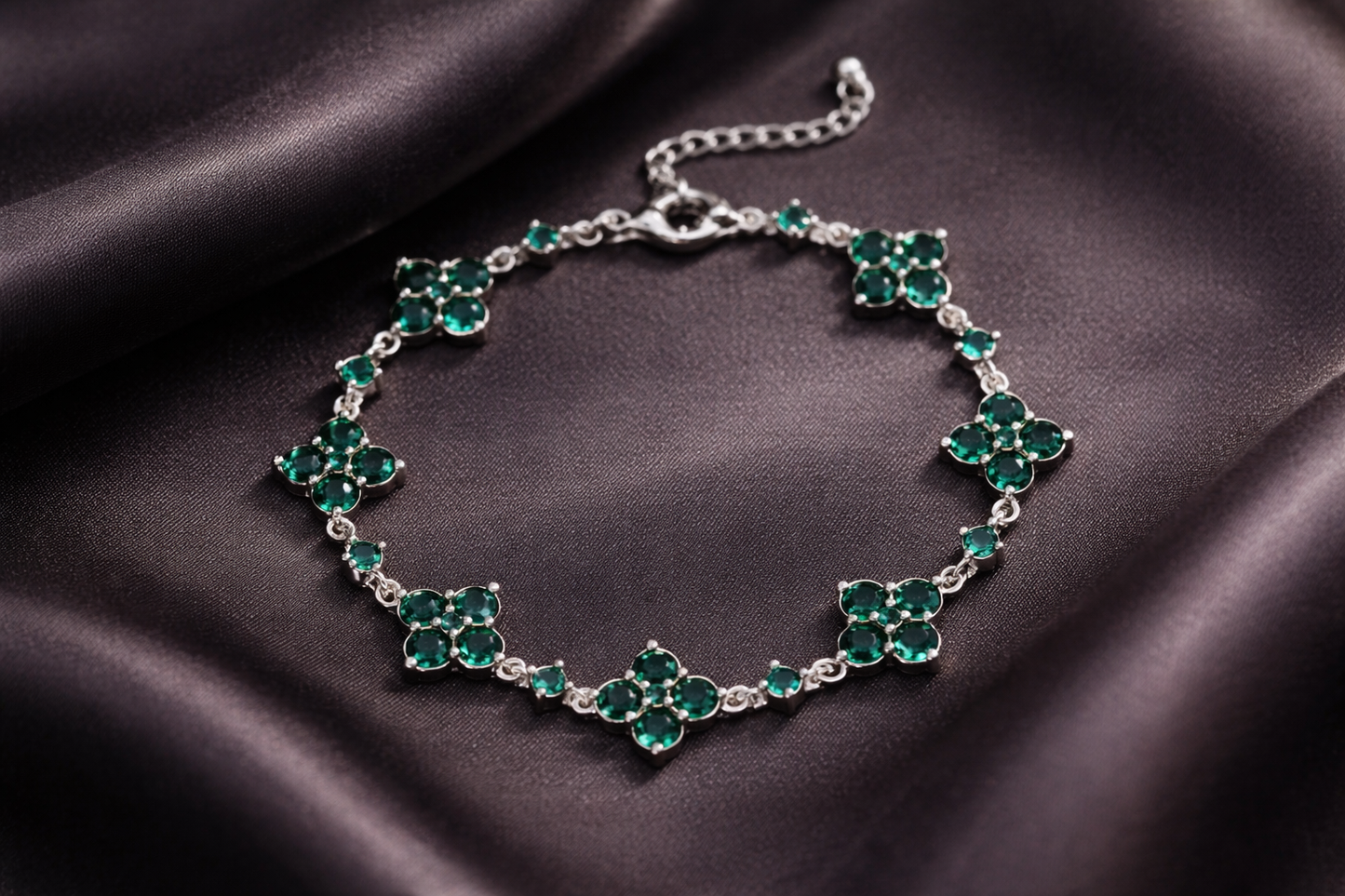 Emerald Bloom Bracelet